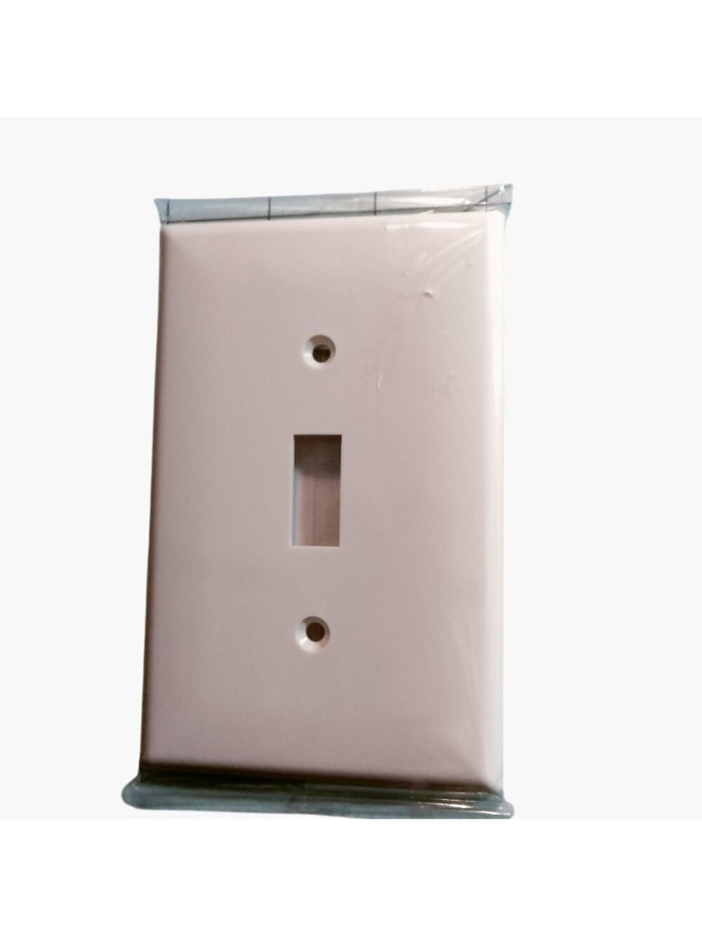 Hyper Tough Single Toggle Light Switch Wall Plate Oversized White Plastic